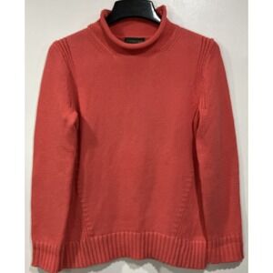 J Crew Oarsman Always Pink Cotton Blend Roll Neck Pullover Sweater Woman's Small